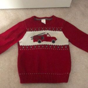 Gymboree fire truck sweater